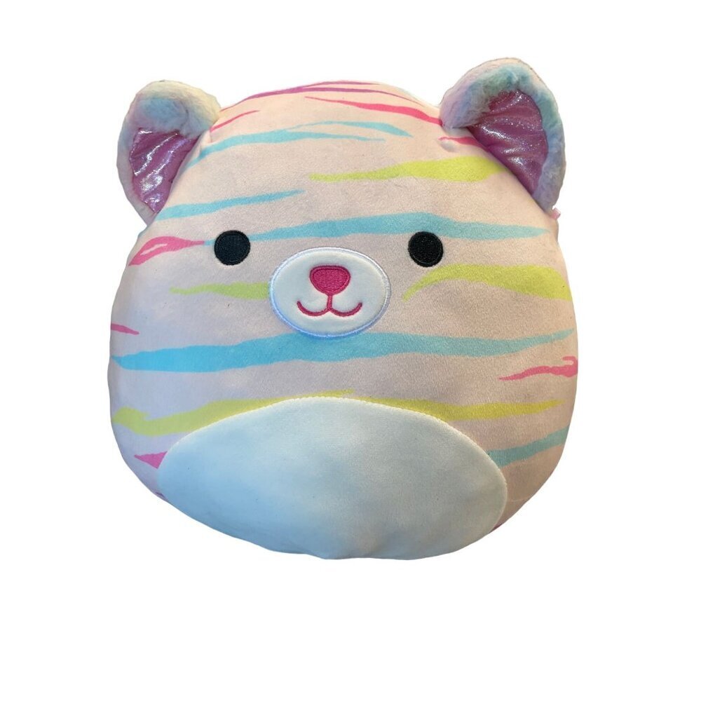 Squishmallows Unicorn Atoosa the Cat Plush 11" Striped Pink Pastel‎